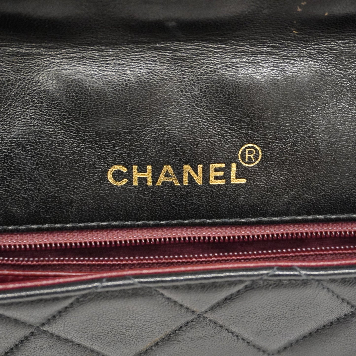 CHANEL Matelasse Diana Flap Chain Shoulder Leather Shoulder Bag Black