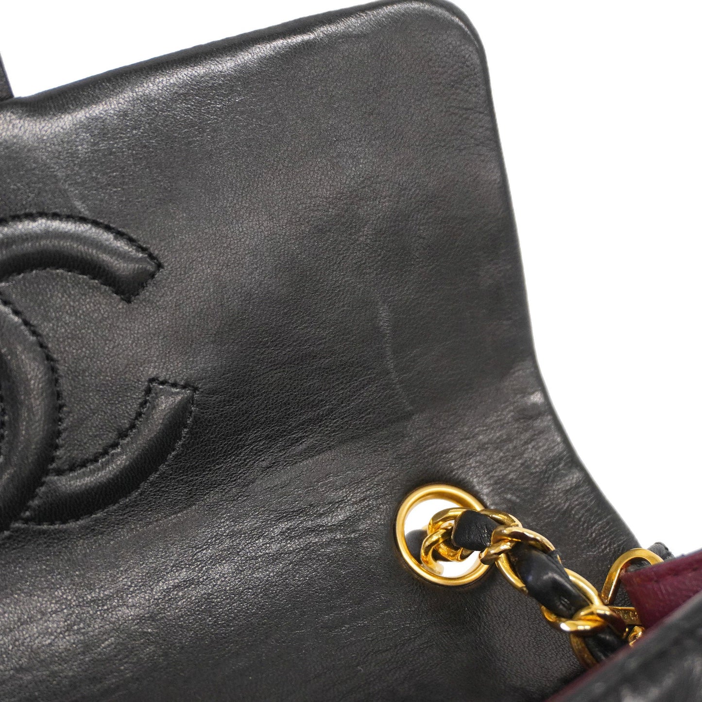 CHANEL Matelasse Chain Shoulder Lambskin Women's Leather Shoulder Bag Black