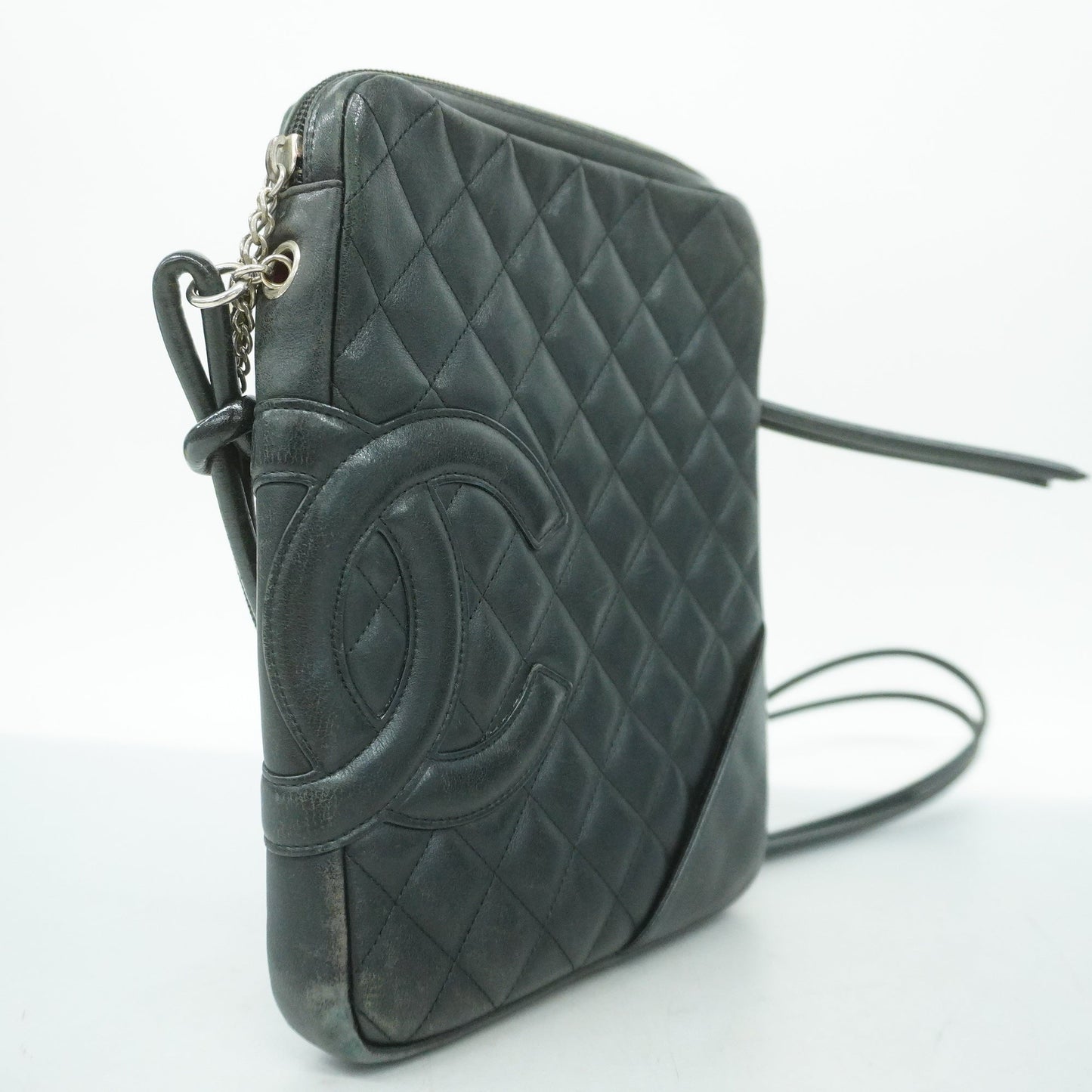 CHANEL Ligne Cambon Tote Bag Lambskin Women's Leather Shoulder Bag