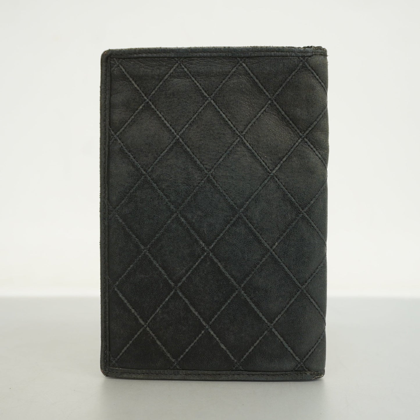 CHANEL Bicolor Bi-fold Wallet Women's Lambskin Black