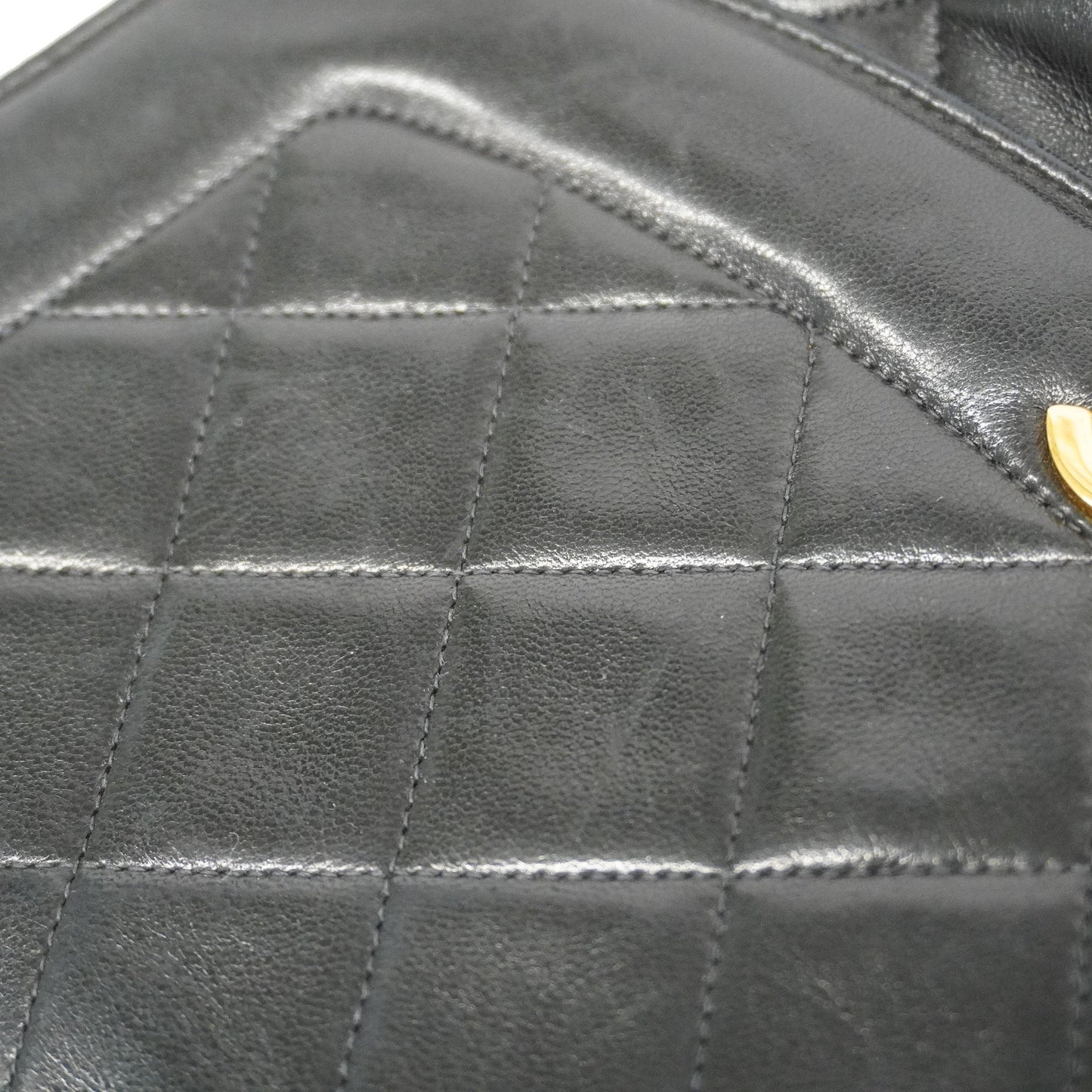 CHANEL Matelasse Diana Flap Chain Shoulder Leather Shoulder Bag Black