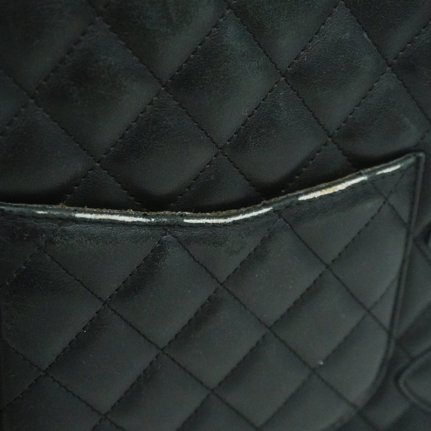 CHANEL Ligne Cambon Tote Bag Lambskin Women's Leather Shoulder Bag