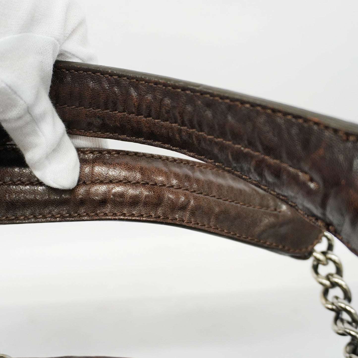 CHANEL Women's Leather Shoulder Bag Brown