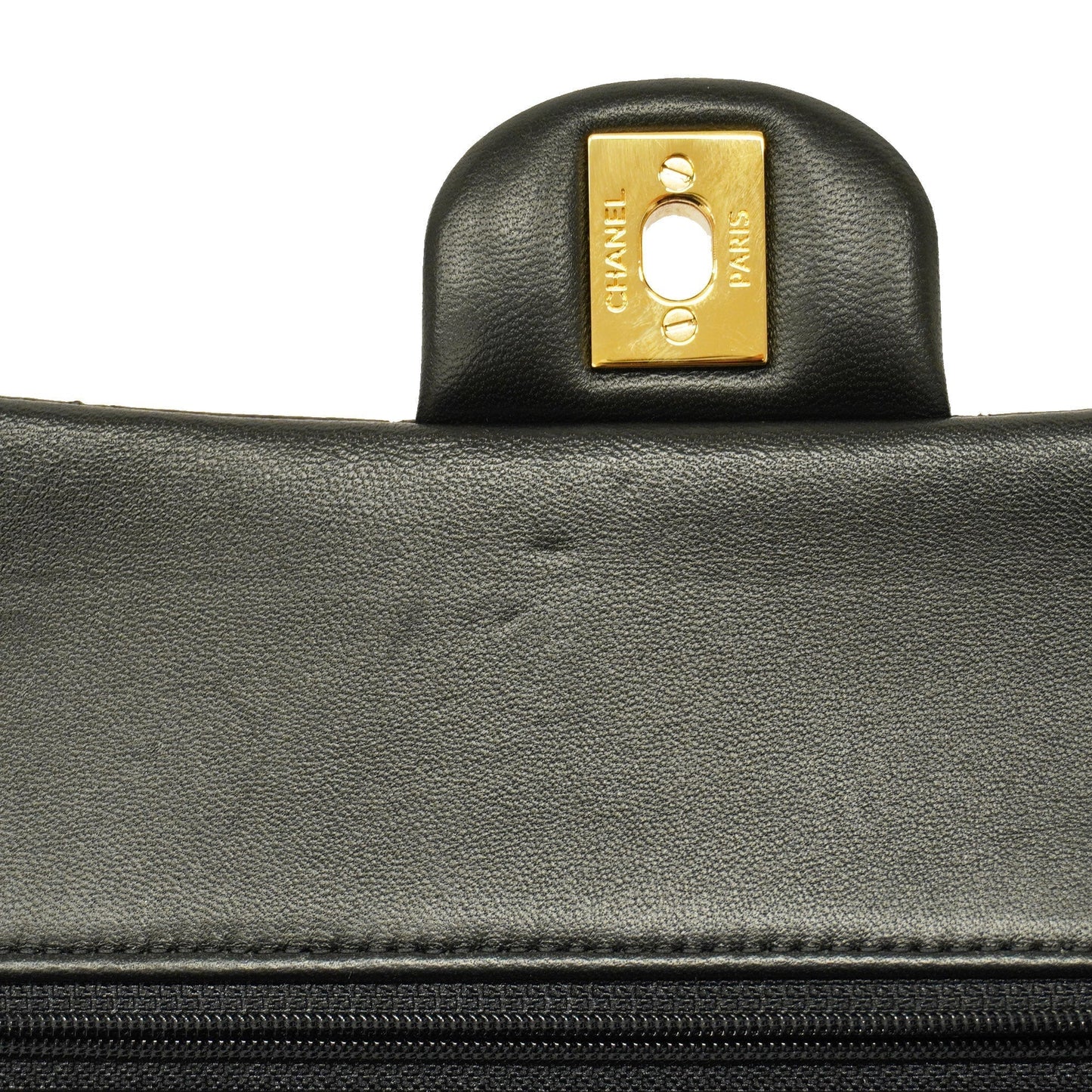 CHANEL Matelasse W Flap W Chain Lambskin Women's Leather Shoulder Bag Black