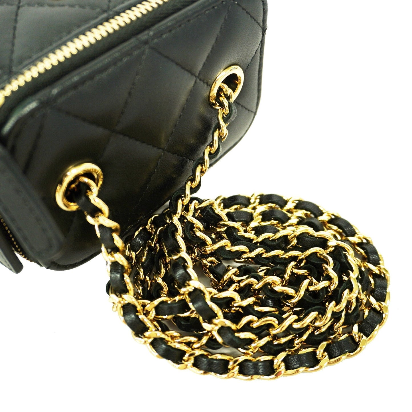 CHANEL Matelasse Vanity Bag Crochet Chain Shoulder Women's Vanity Bag