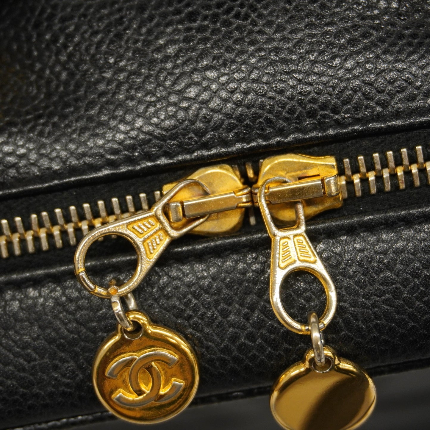 CHANEL 2WAY Bag Women's Caviar Leather Handbag,Shoulder Bag Black