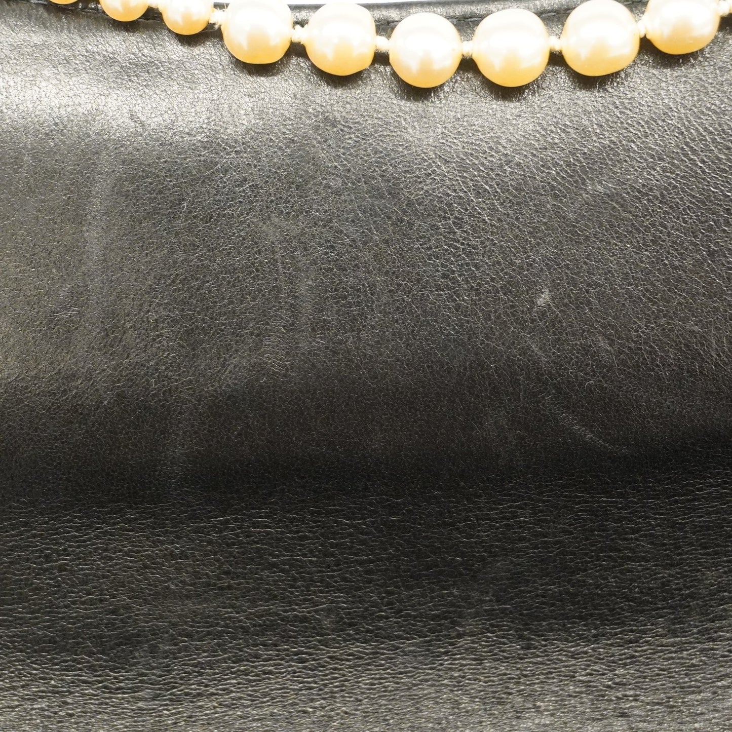 CHANEL Chocolate Bar Single Chain Shoulder Bag Women's Leather Black