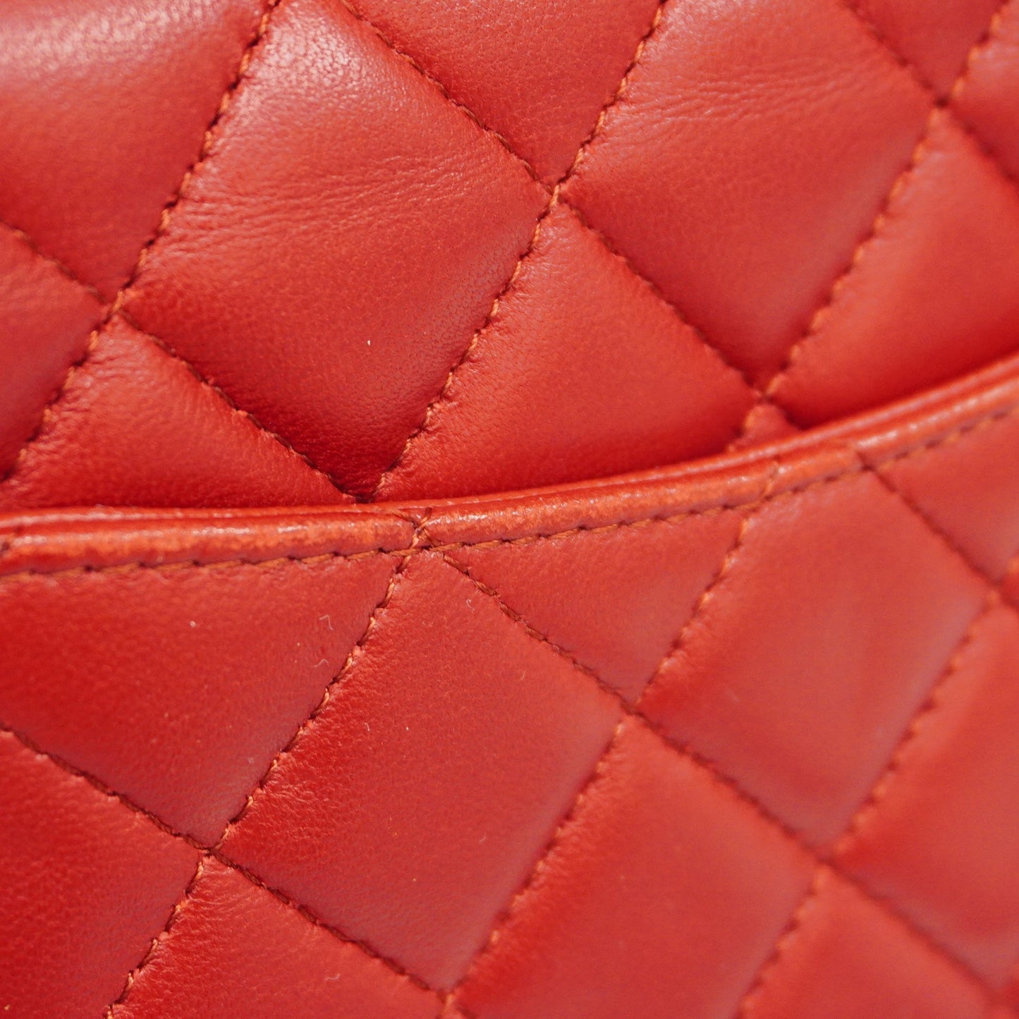 CHANEL Matelasse W Flap W Chain Shoulder Bag Lambskin Women's Leather Red