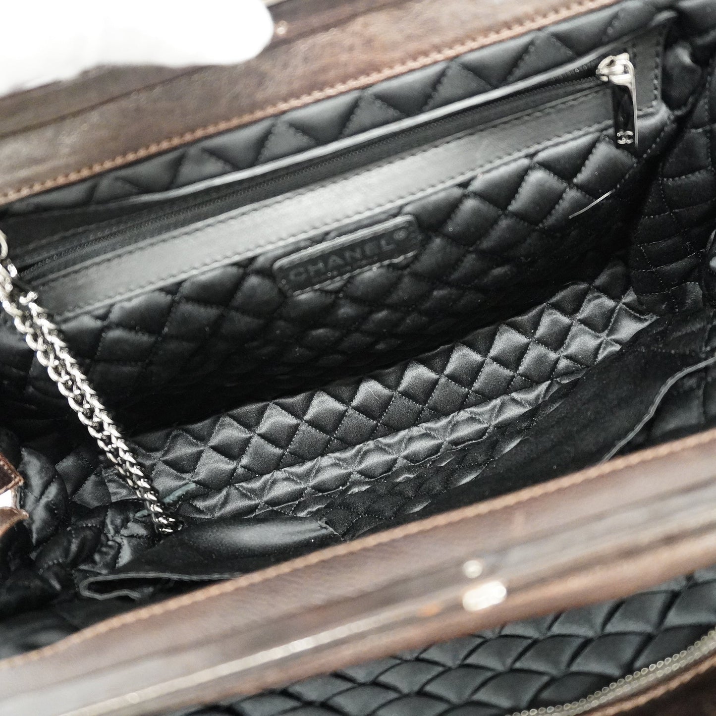 CHANEL Women's Leather Shoulder Bag Brown