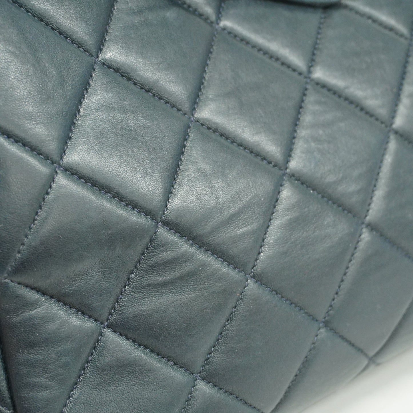 CHANEL Matelasse Handbag Women's Leather Handbag Navy