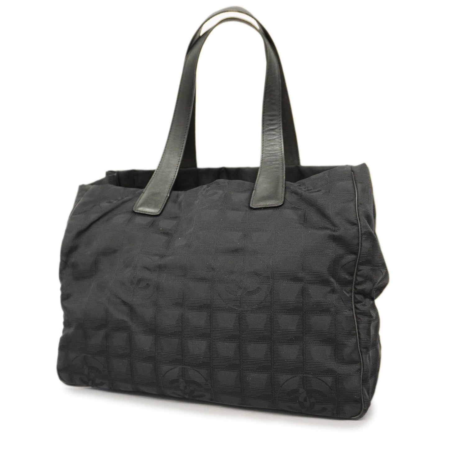 CHANEL New Travel Line Women's Nylon Tote Bag Black