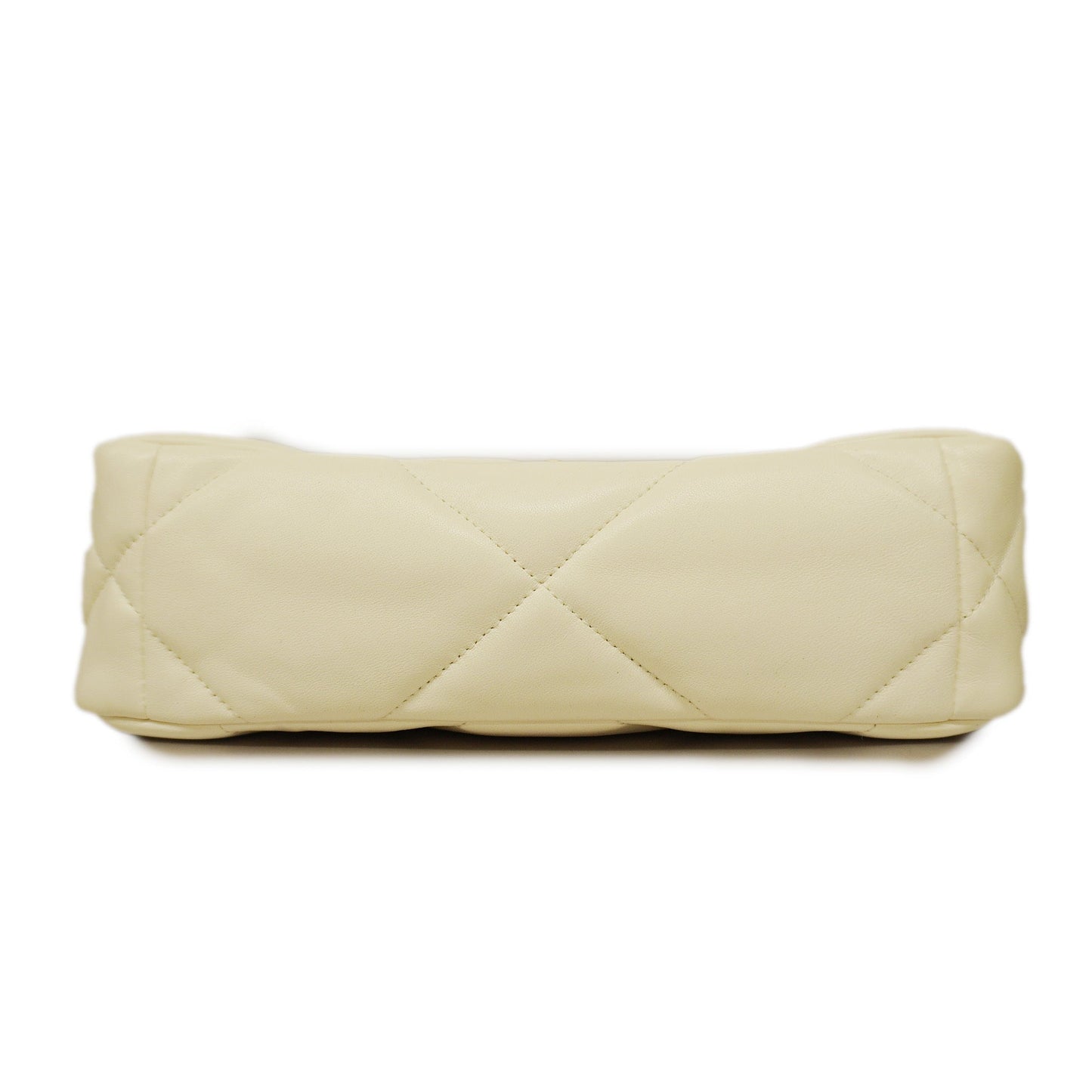 CHANEL 1.9 Chain Shoulder Women's Leather Shoulder Bag White