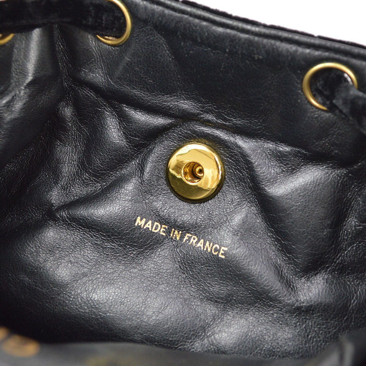 CHANEL * 1990s Black Velvet DUMA Backpack Medium
