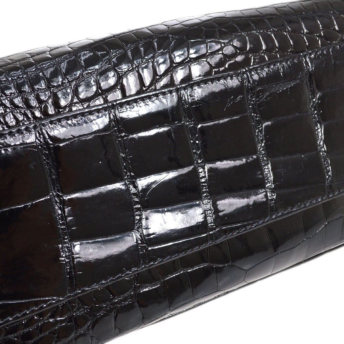 CHANEL Black Crocodile Kelly 30