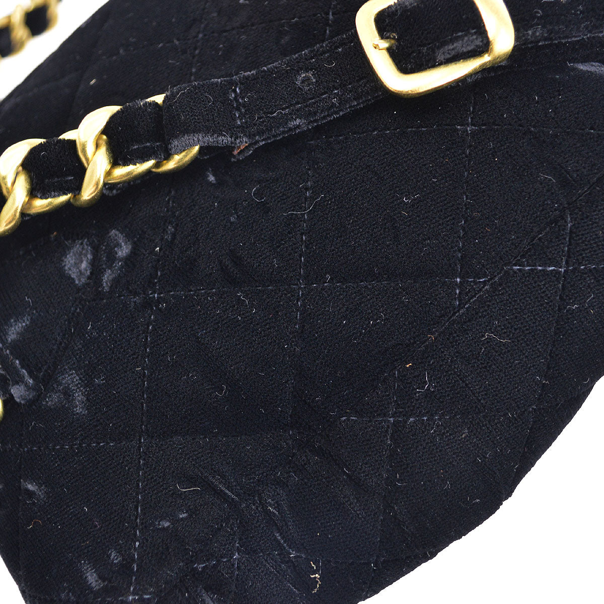CHANEL * 1994-1996 Black Velvet Duma Backpack Small