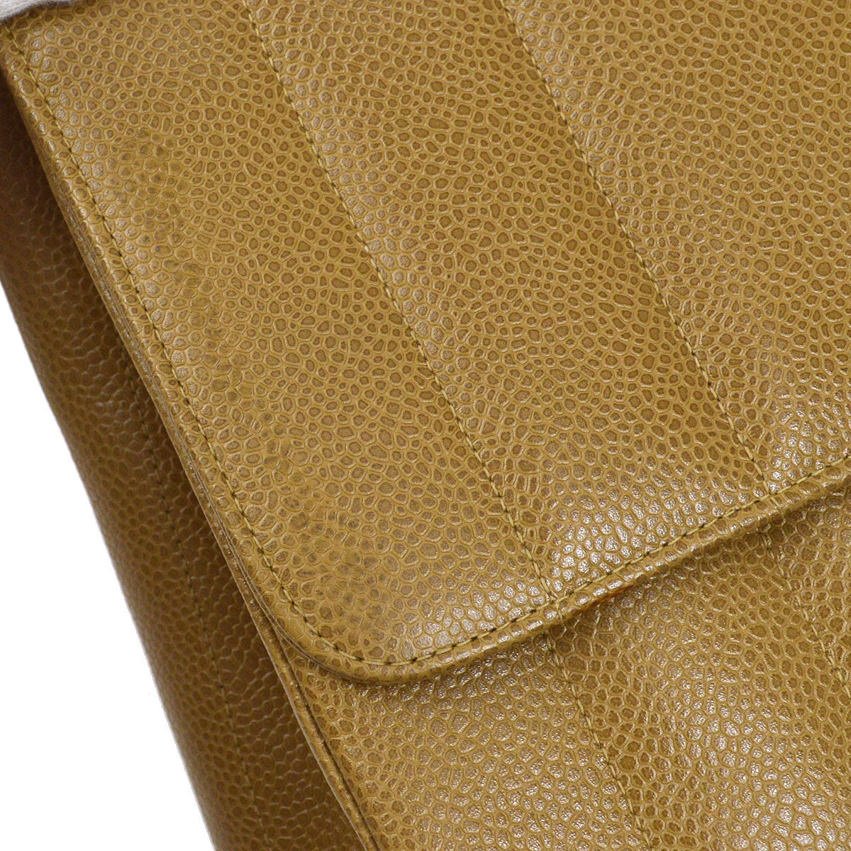 CHANEL * 1994-1996 Straight Flap Jumbo Vertical Brown Caviar