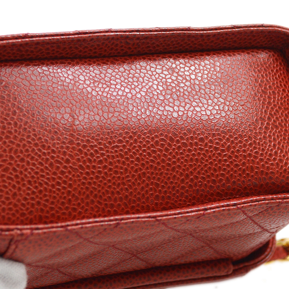 CHANEL * 1991-1994 Shoulder Bag Micro Red Caviar