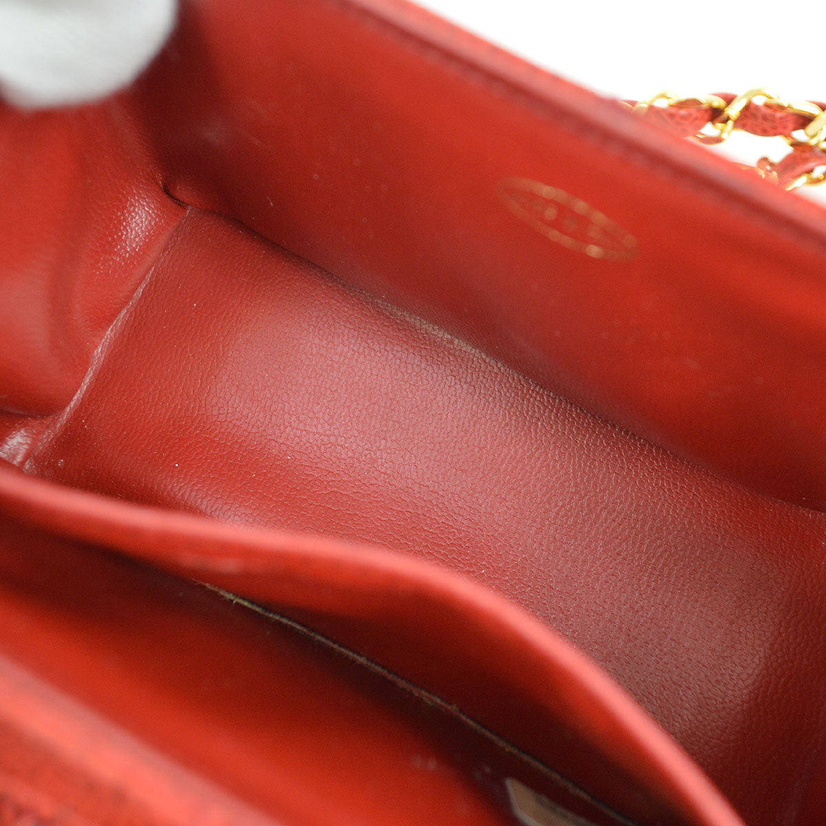 CHANEL * 1991-1994 Shoulder Bag Micro Red Caviar