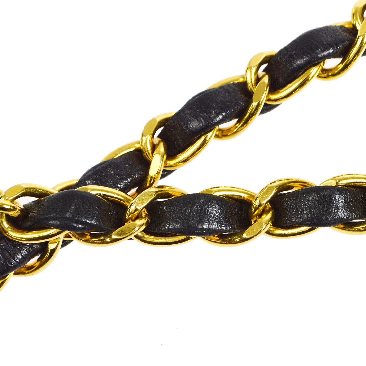 CHANEL * 1991-1994 Classic Square Flap Mini Black Lizard