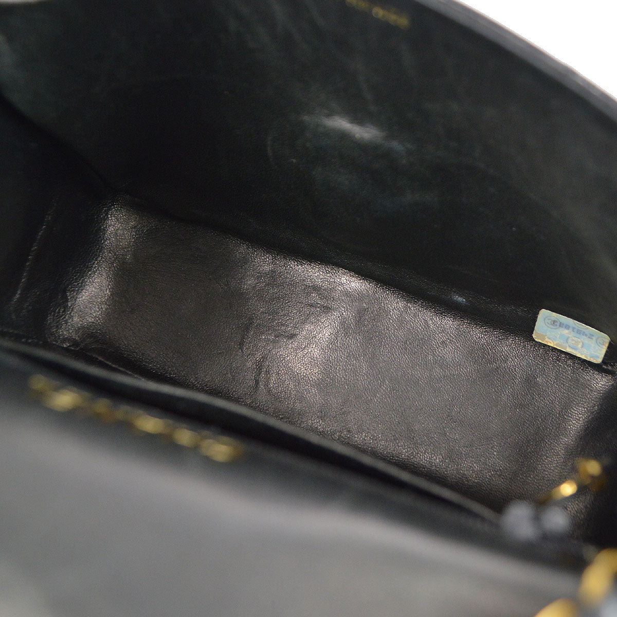 CHANEL * 1991-1994 Classic Square Flap Mini Black Lizard