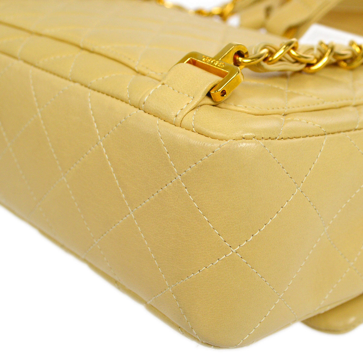 CHANEL * 1994-1996 Classic Flap Backpack Beige Lambskin