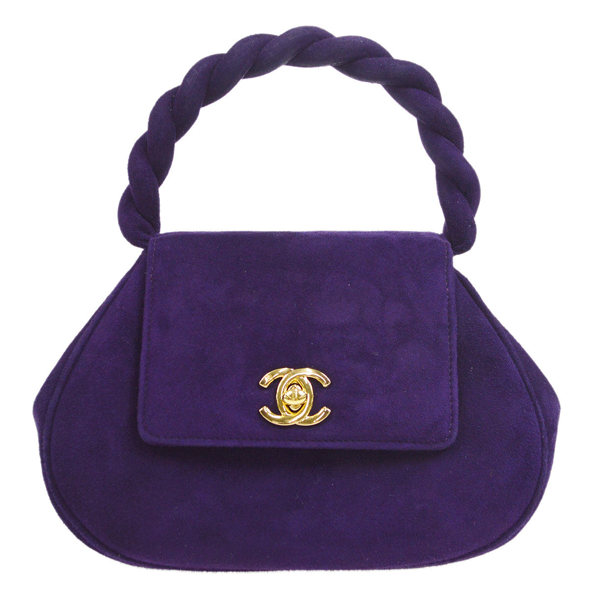CHANEL * 1996-1997 Handbag Purple Suede