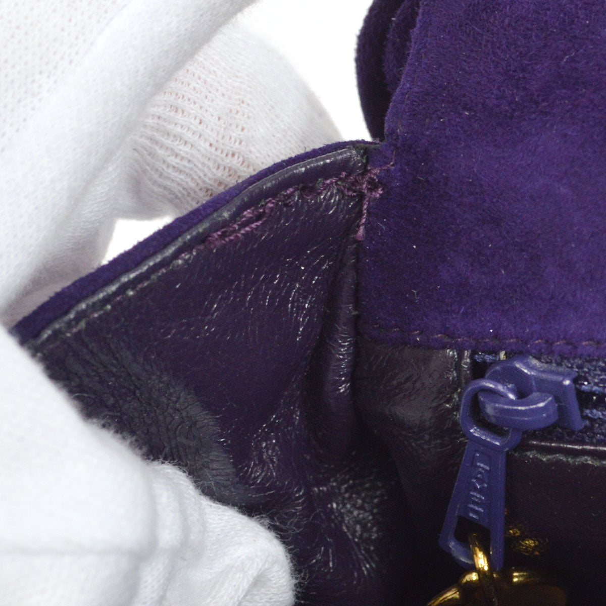CHANEL * 1996-1997 Handbag Purple Suede