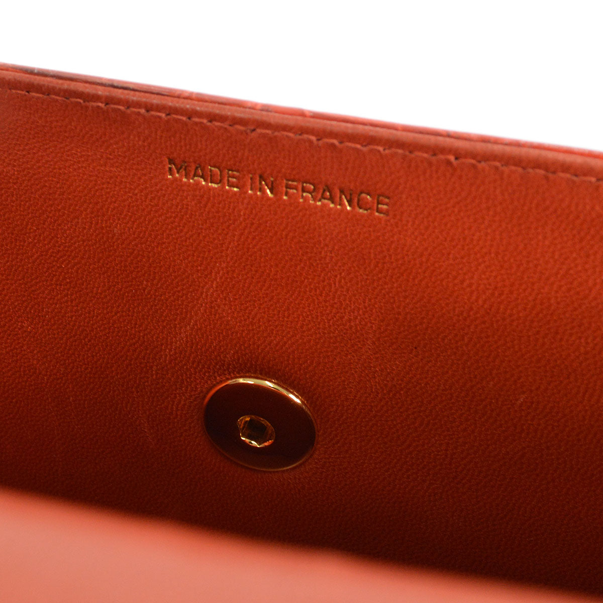 CHANEL * 1996-1997 Round Flap Handbag Small Red Crocodile