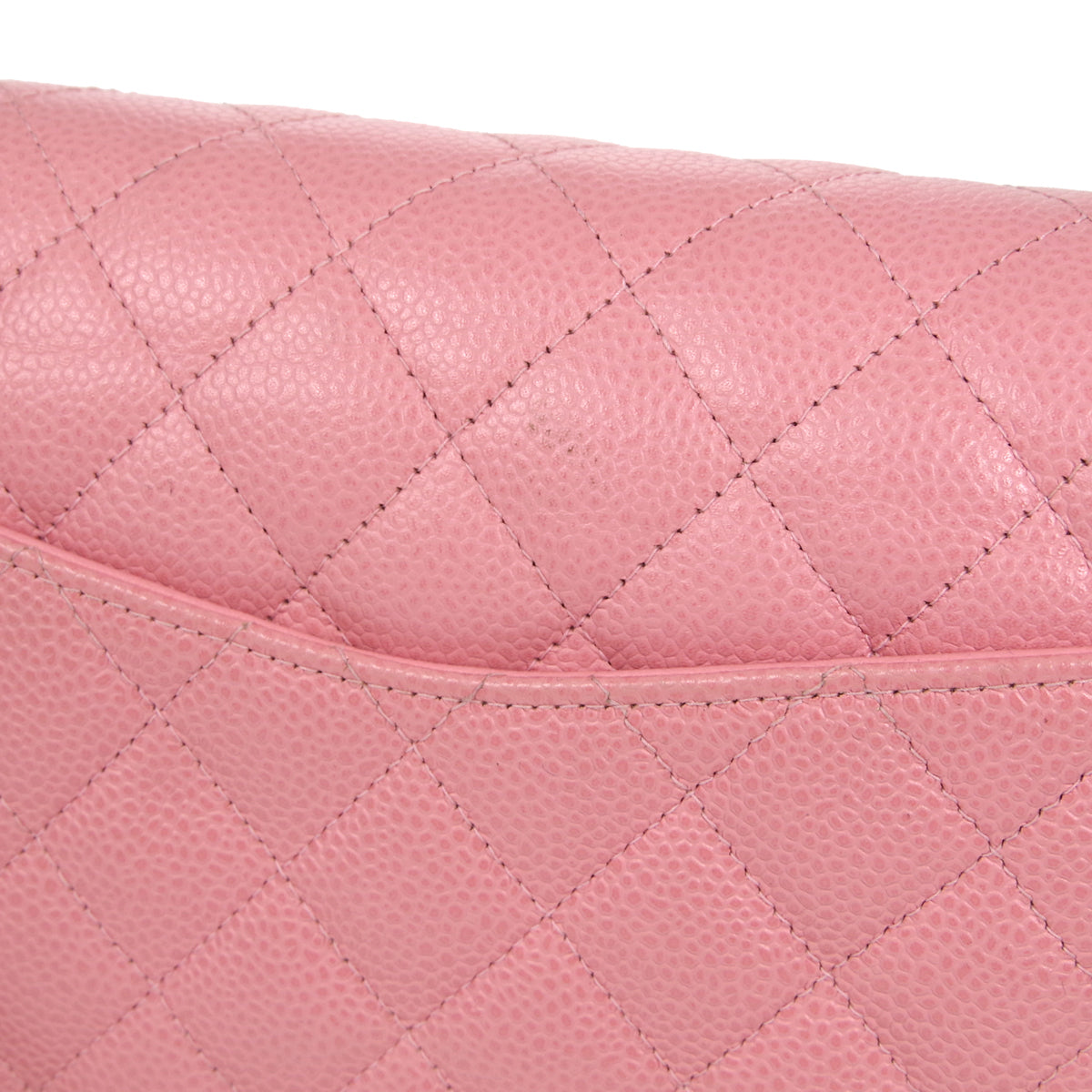 CHANEL * Classic Double Flap Medium Shoulder Bag Pink Caviar