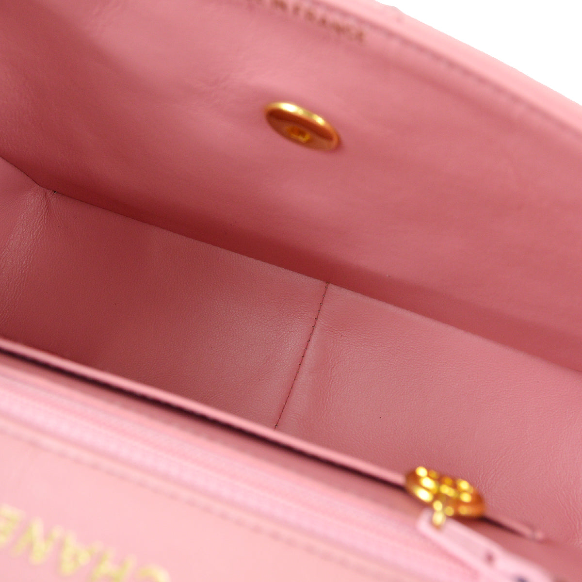 CHANEL * 1989-1991 Round Flap Shoulder Bag Medium Pink Lambskin 67904