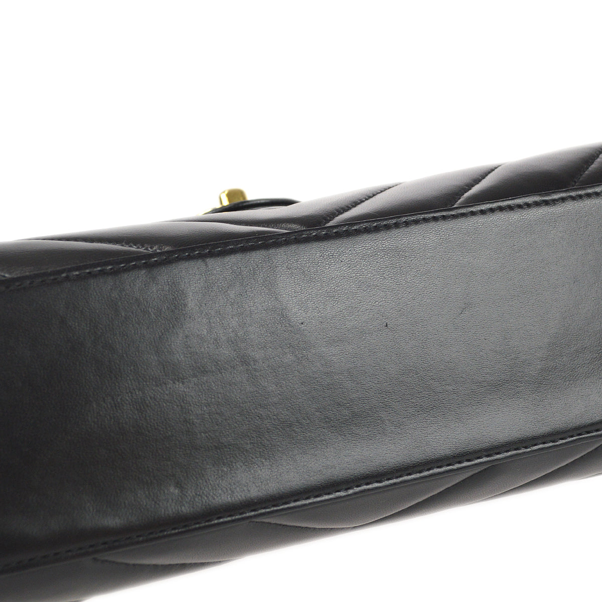 CHANEL * 1991-1994 Chevron Flap Medium Lambskin Black 97435