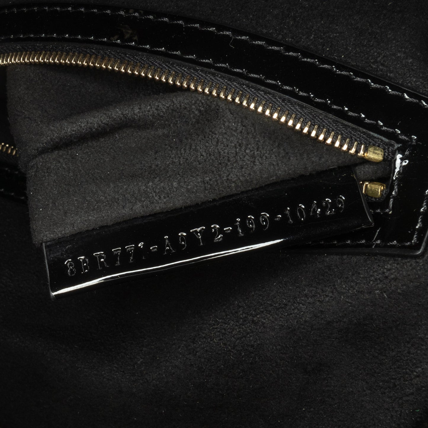 Black Fendi Shearling Pequin Baguette Satchel