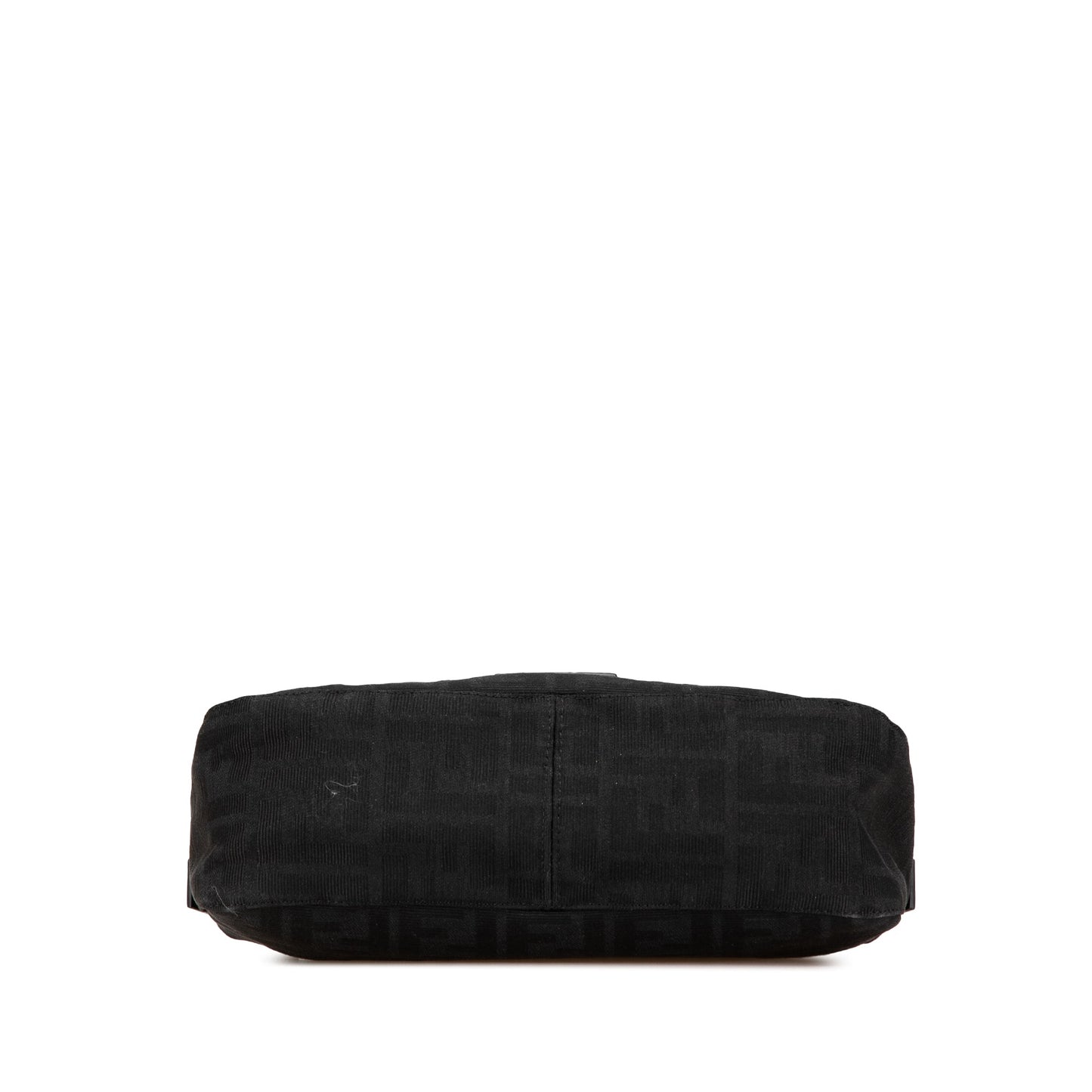 Black Fendi Zucca Canvas Double Flap Shoulder Bag