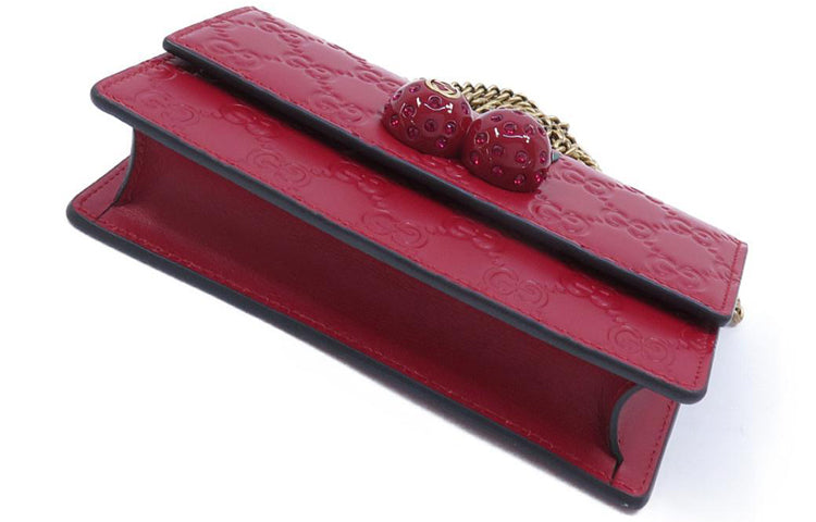(WMNS) GUCCI Canvas Single Shoulder Bag Mini Red