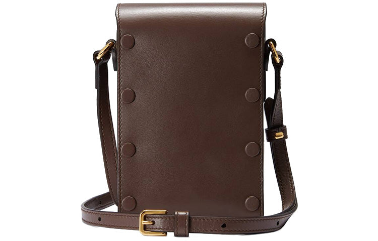 (WMNS) GUCCI Button1955 SeriesClutch Single Shoulder Bag mini Brown