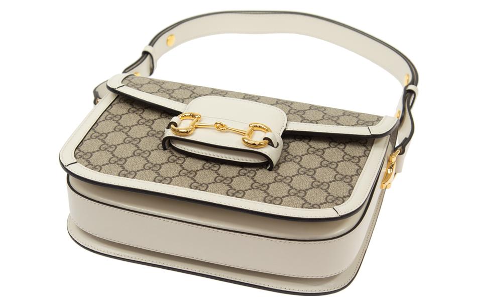 (WMNS) GUCCI 1955 SeriesButton Single Shoulder Bag White