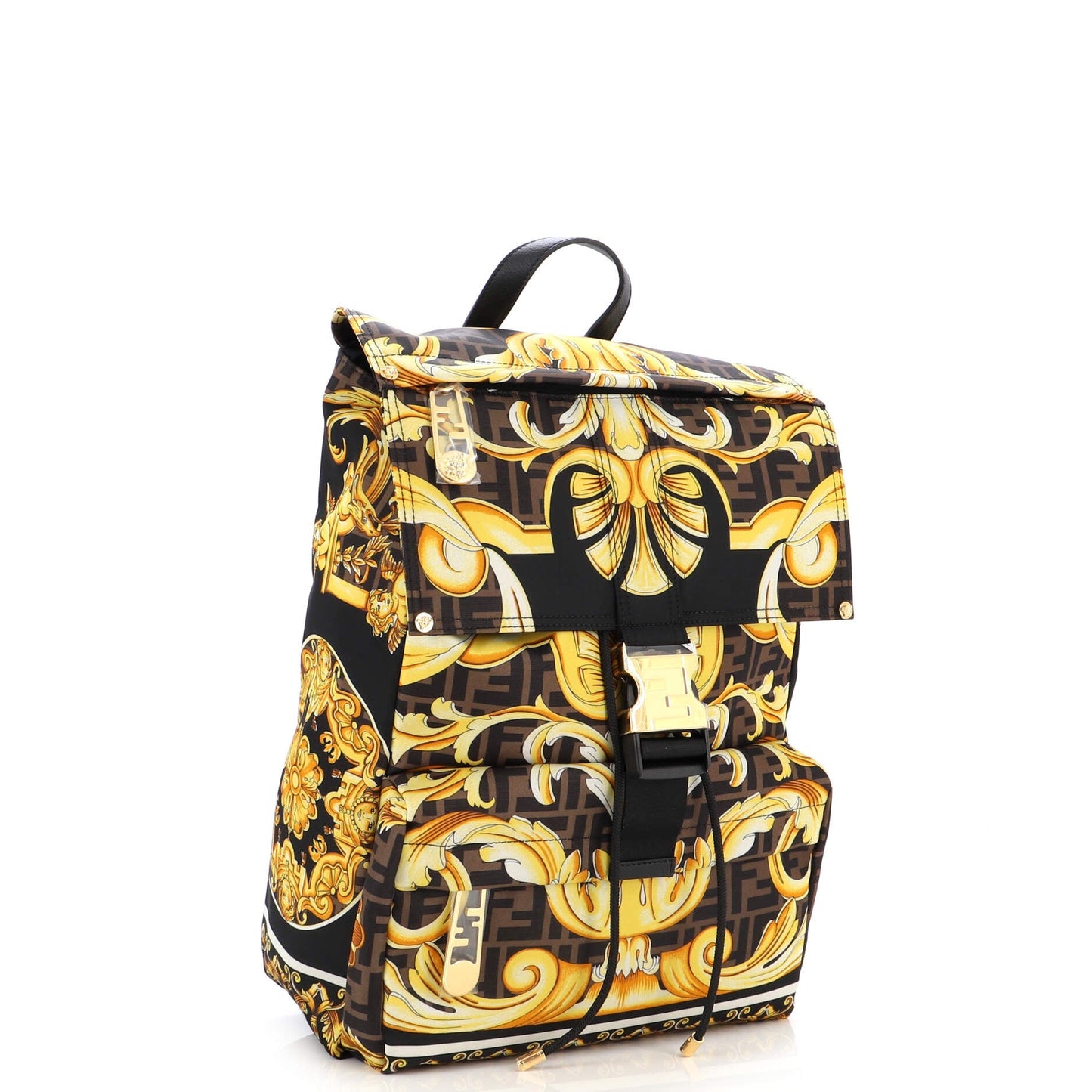 x Versace Fendace Fendiness Backpack Printed Zucca Nylon Medium
