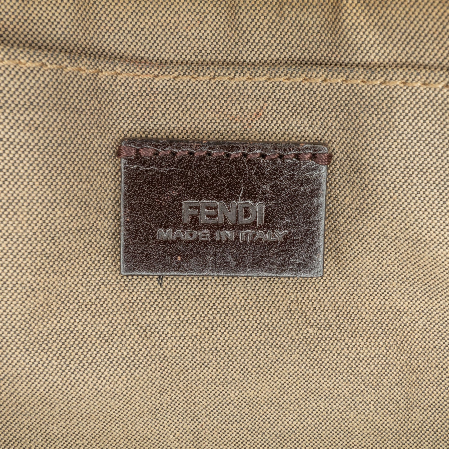 Beige Fendi Multicolor Zucchino Spalmati Chain Pochette Shoulder Bag