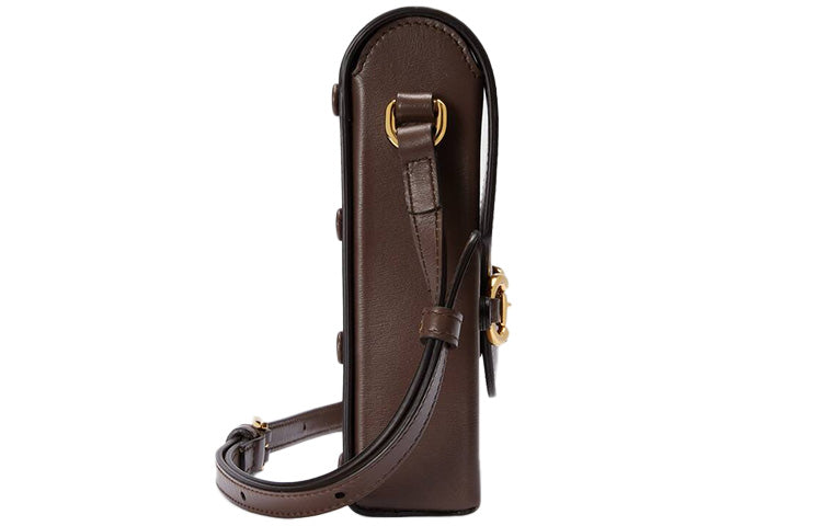 (WMNS) GUCCI Button1955 SeriesClutch Single Shoulder Bag mini Brown
