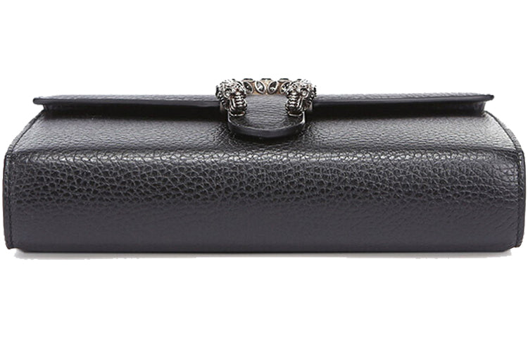 (WMNS) GUCCI Dionysus Tiger Head Leather Chain Shoulder Messenger Bag Mini Black