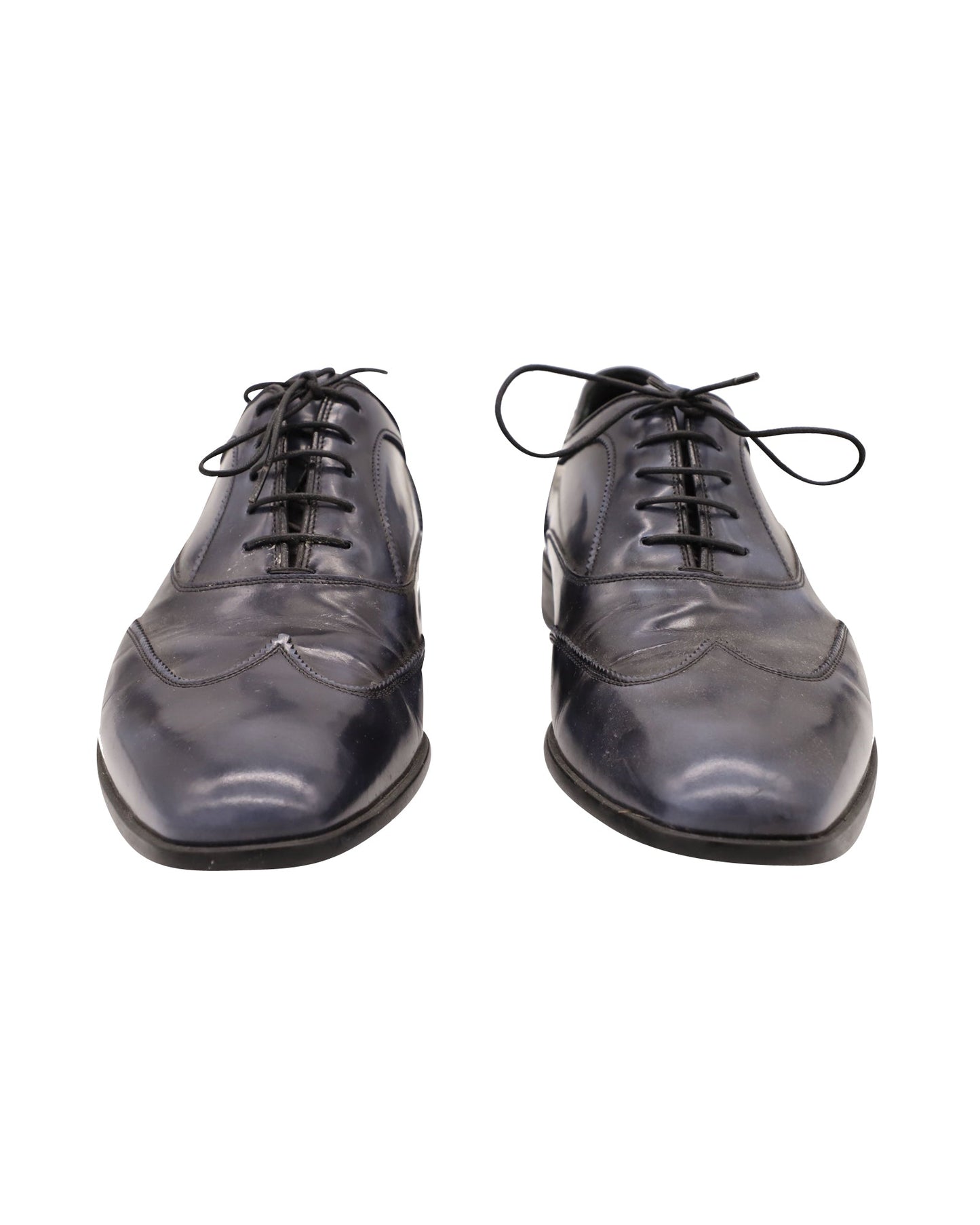 Prada Brogues Shoes in Blue Leather