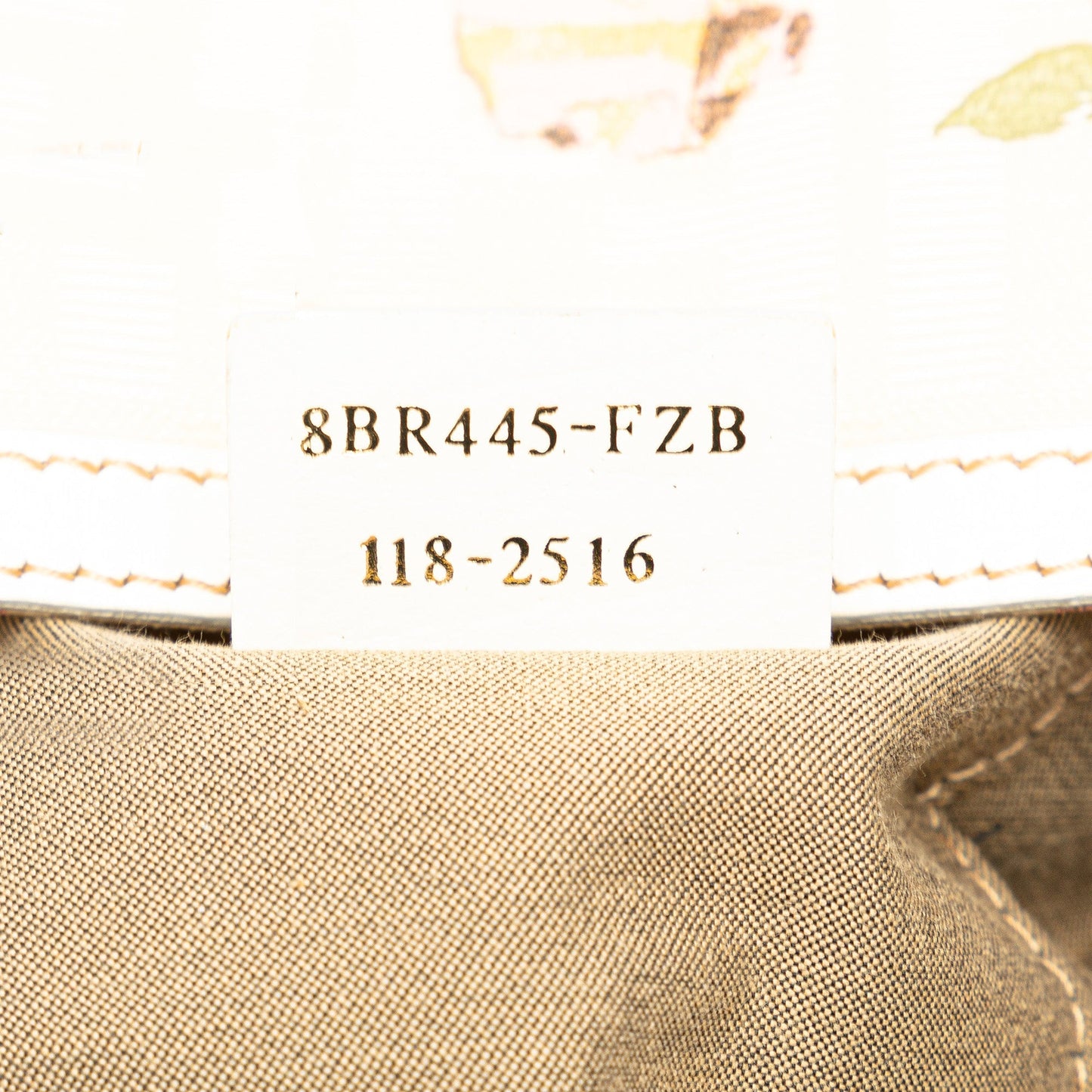 Beige Fendi Small Zucca Canvas Rose Chef Shoulder Bag