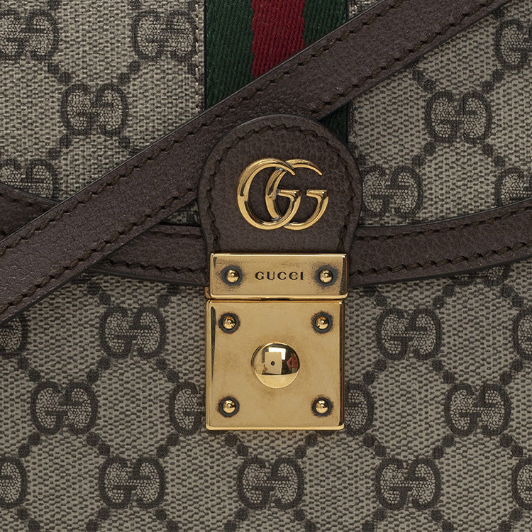 (WMNS) GUCCI Canvas Ophidia Series GG Single-Shoulder Bag Small Creamy/Brown
