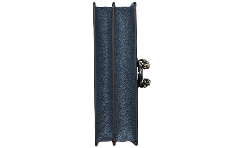 (WMNS) GUCCI Dinoysus Tiger Head Leather Chain Shoulder Messenger Bag Small Navy Blue Classic