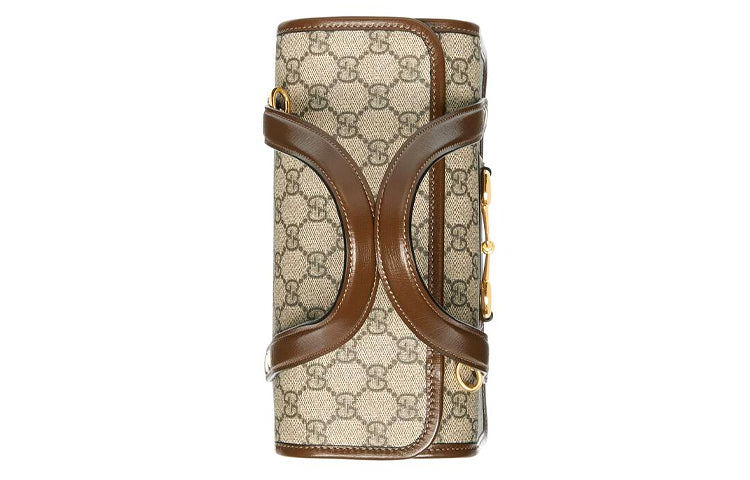(WMNS) GUCCI Canvas Horsebit 1955 Old Flower Logo Single-Shoulder Bag Mini Brown
