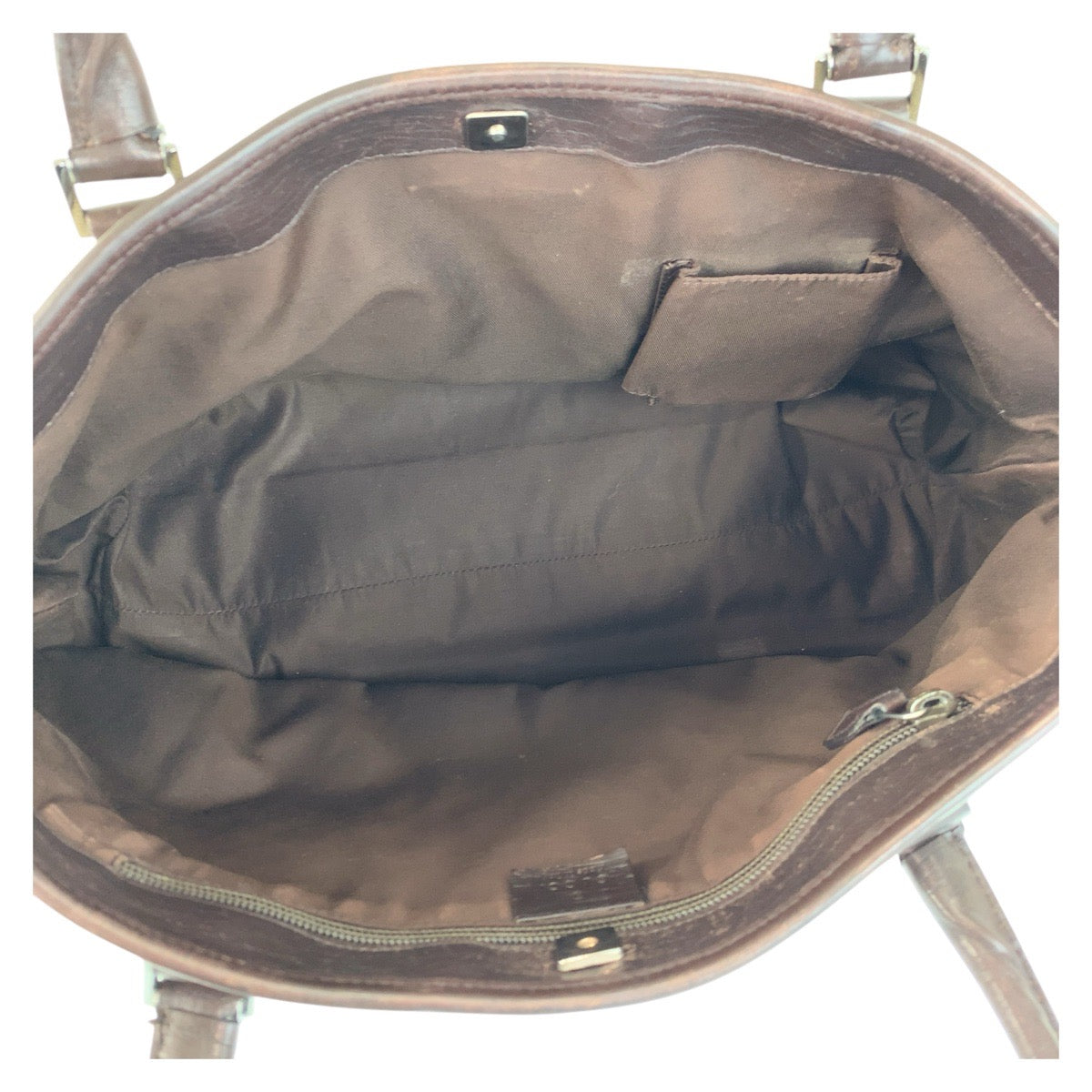 Gucci Beige Brown GG Supreme Canvas Leather Tote