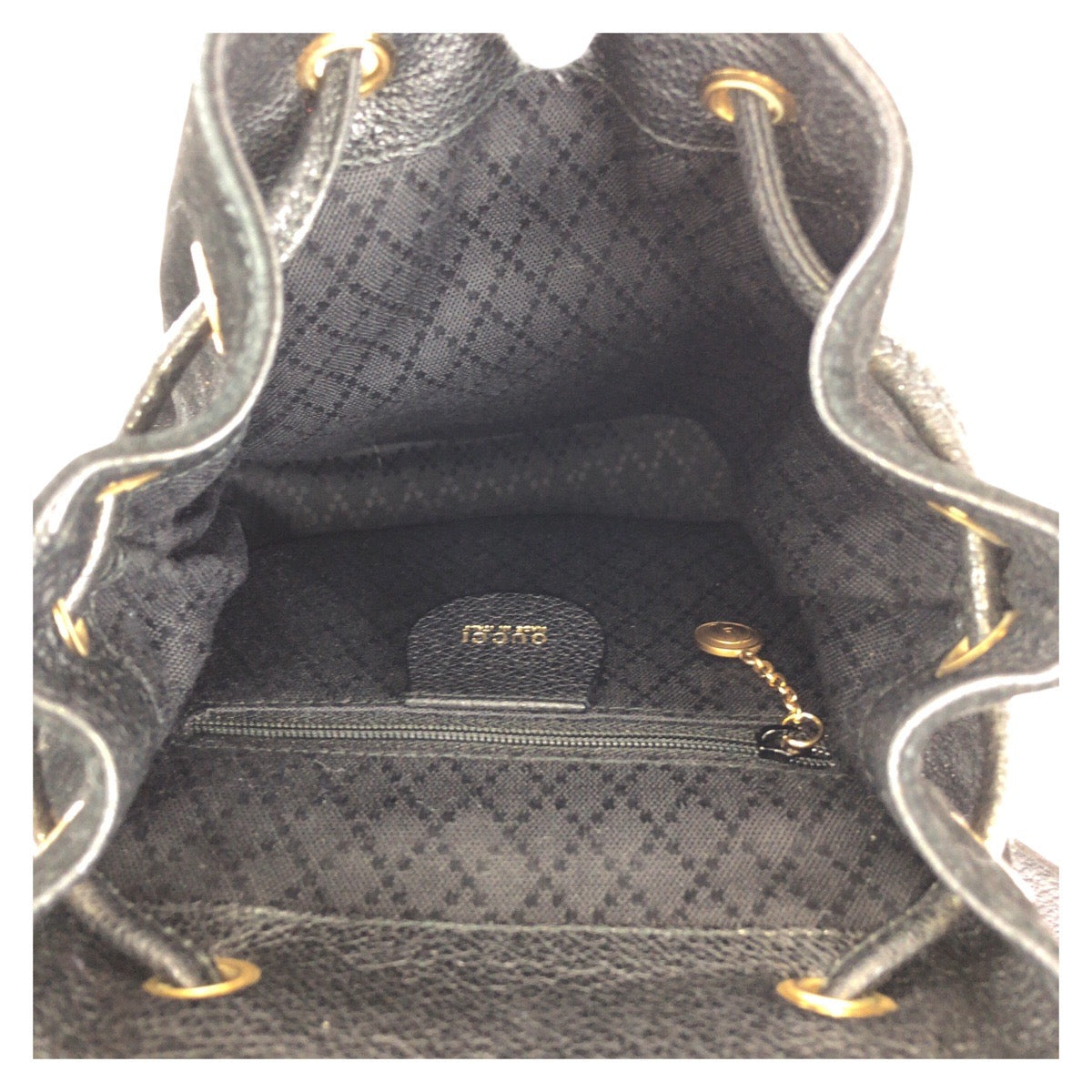 Gucci Bamboo Suede Leather Backpack