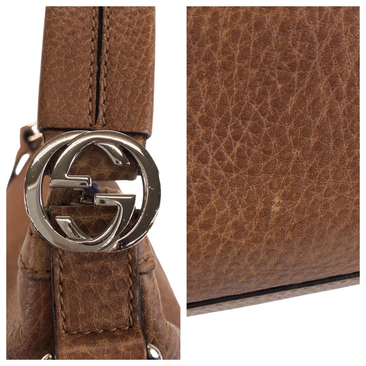 Gucci Leather Interlocking Hobo Bag