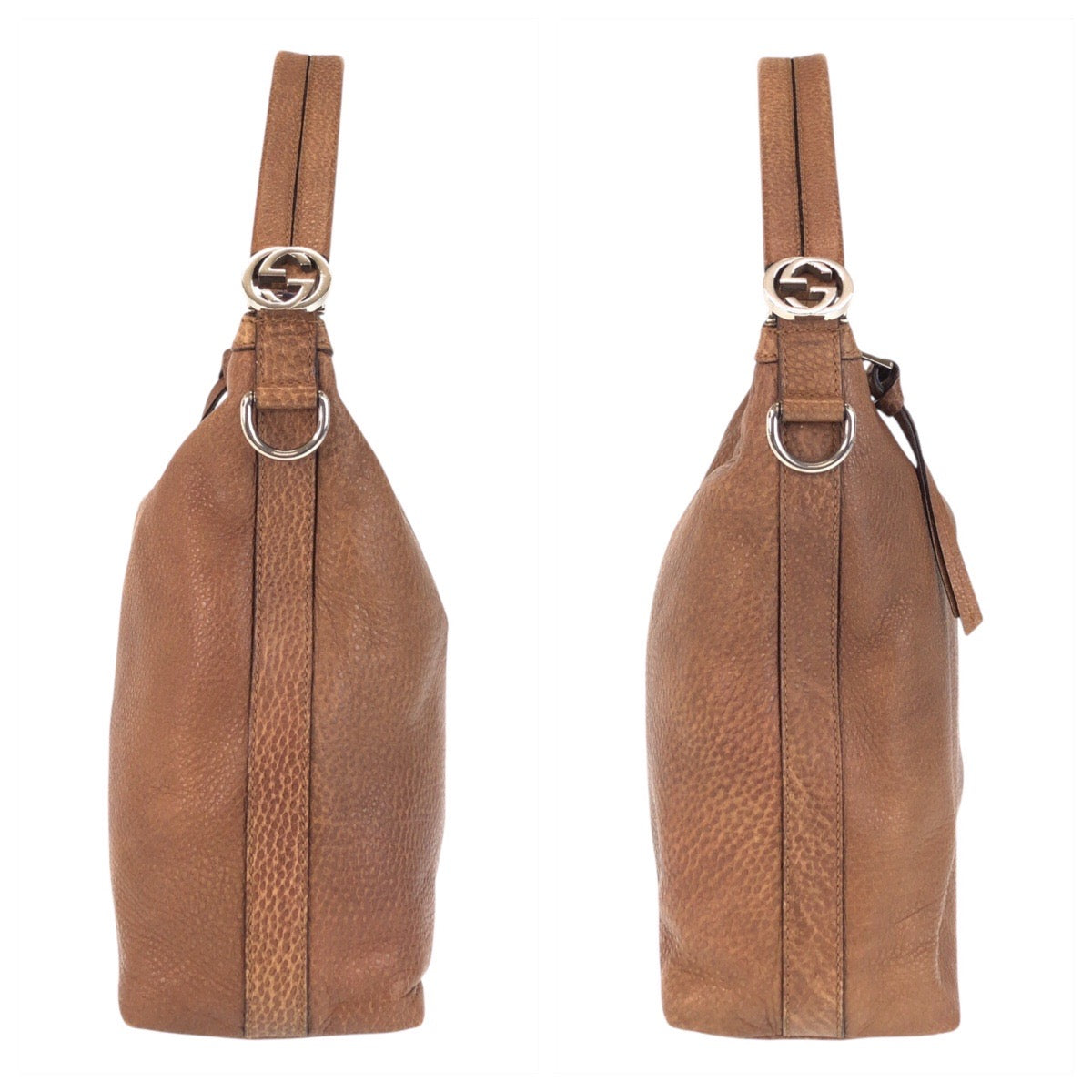 Gucci Leather Interlocking Hobo Bag