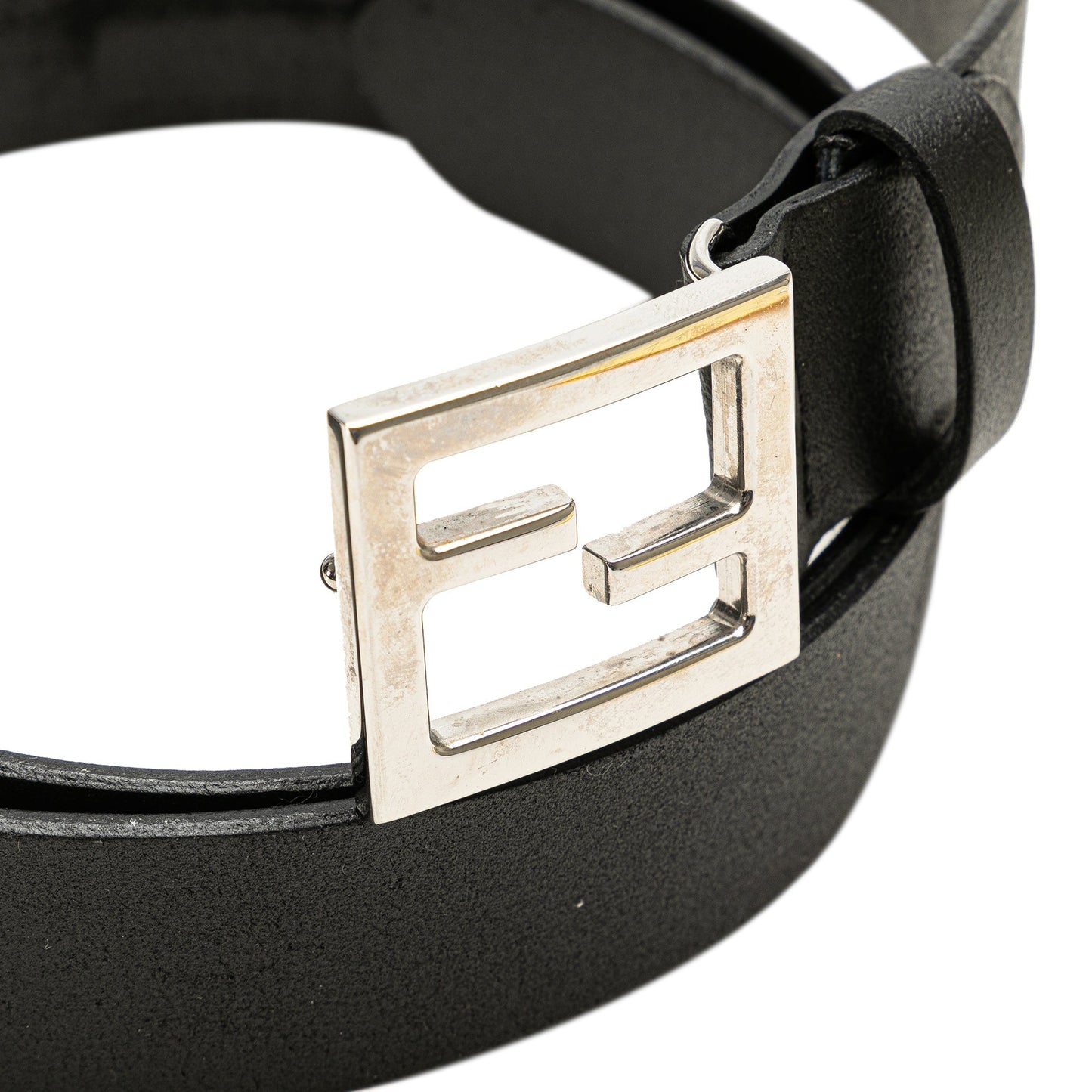 Black Fendi Leather Belt